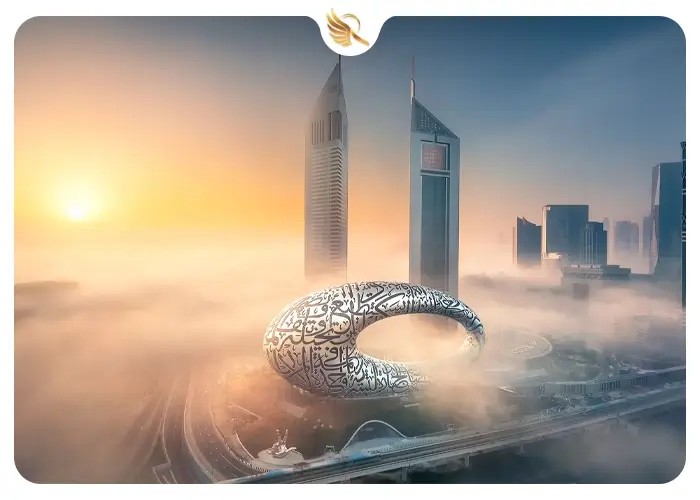 غروب آفتاب موزه آینده دبی